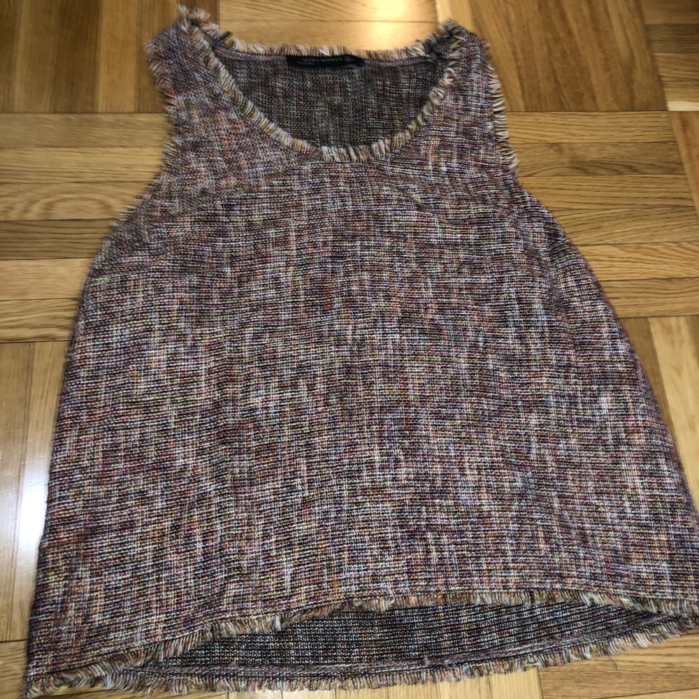Multicolor tweed Zara tank top